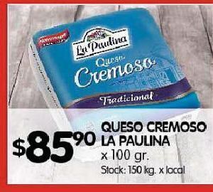 Disco Queso cremoso la paulina 100g oferta