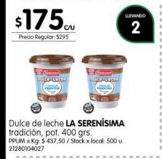 Jumbo Dulce de leche la serenisima oferta