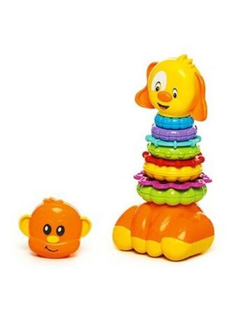 El Mundo del Juguete Juego didáctico bebés mono/perro mix argolla con mordedor amarillo oferta