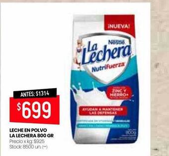 Changomas Leche En Polvo La Lechera oferta