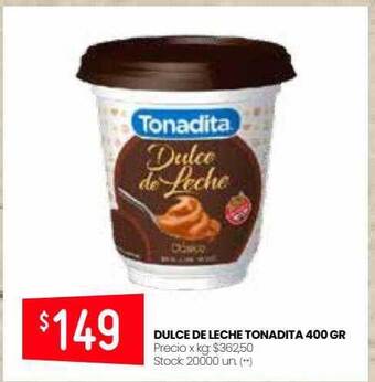 Changomas Dulce De Leche Tonadita oferta