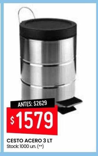 Changomas Cesto Acero 3 Lt oferta