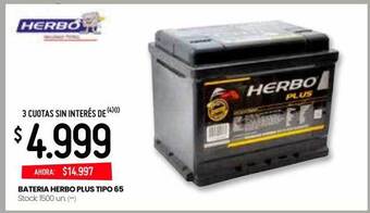 Changomas Bateria Herbo Plus Tipo 65 oferta