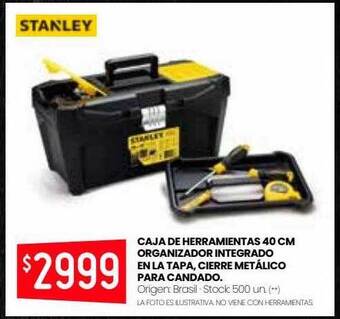 Changomas Caja De Herramientas 40 Cm Organizador Integrado En La Tapa Cierre Metálico Para Candado oferta