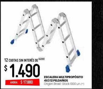 Changomas Escalera Multipropósito 4x3 12 Peldaños oferta