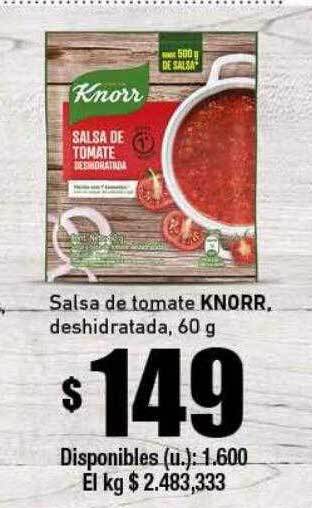 Cooperativa Obrera Salsa De Tomate Knorr Deshidratada oferta