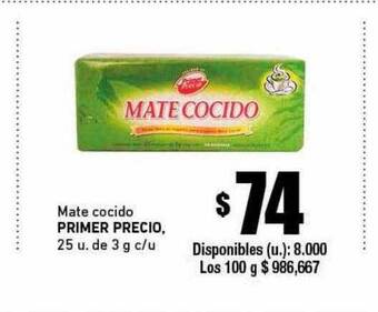 Cooperativa Obrera Mate Cocido Primer Precio oferta