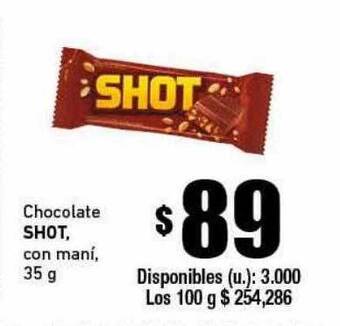 Cooperativa Obrera Chocolate Shot Con Maní oferta