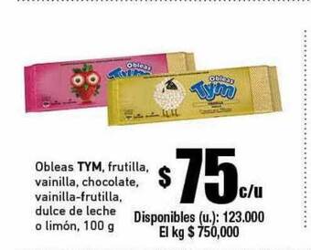 Cooperativa Obrera Obleas Tym oferta