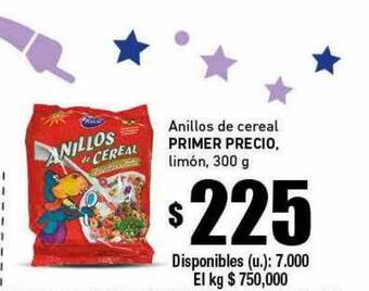 Cooperativa Obrera Anillos De Cereal Primer Precio Limón oferta