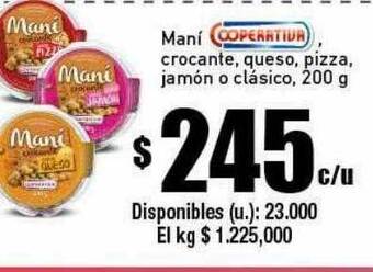 Cooperativa Obrera Maní Cooperativa Crocante Queso Pizza Jamón O Clásico oferta