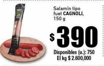 Cooperativa Obrera Salamín Tipo Fuet Cagnoli oferta