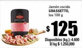 Cooperativa Obrera Jamón Cocido Grassetto oferta