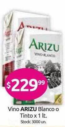 Cordiez Vino Arizu Blanco O Tinto oferta
