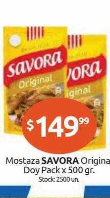 Cordiez Mostaza Savora Original Doy Pack oferta