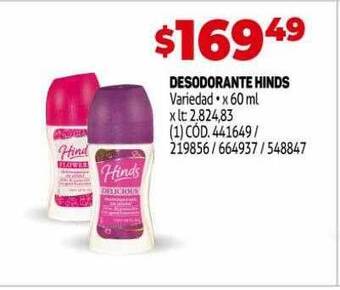 Makro Desodorante Hinds oferta