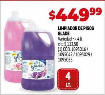 Makro Limpiador De Pisos Glade oferta