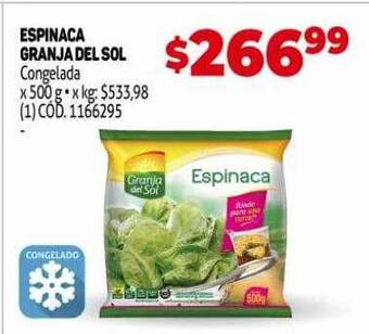 Makro Espinaca Granja Del Sol oferta