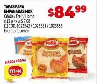 Tapas Para Empanadas M&k