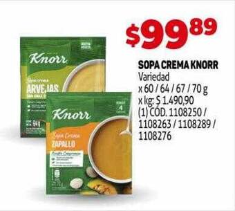 Makro Sopa Crema Knorr oferta