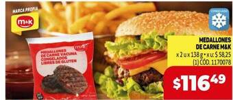 Makro Medallones De Carne M&k oferta