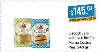 Supermercados Damesco Bizcochuelo Vainilla O Limón Mamá Cocina oferta