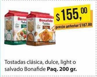Supermercados Damesco Tostadas Clásica Dulce Light O Salvado Bonafide oferta