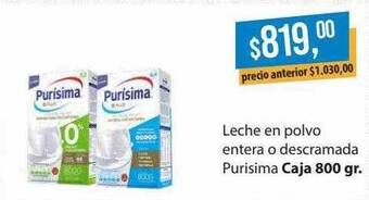 Supermercados Damesco Leche En Polvo Entera O Descremada Purisima oferta