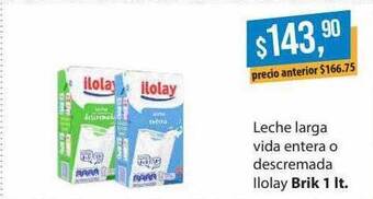 Supermercados Damesco Leche Larga Vida Entera O Descremada Ilolay oferta