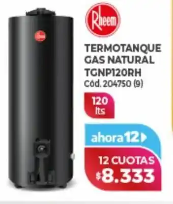 Naldo Lombardi Rheem Termotanque Gas Natural TGNP120RH 120 lts. oferta