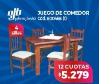 Naldo Lombardi Juego De Comedor 4 sillas oferta
