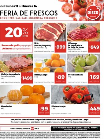 Disco Naranjas para jugo x kg oferta