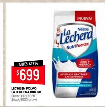 Changomas Leche en polvo la lechera 800g oferta