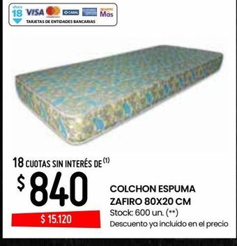 Changomas Colchón espuma zafiro 80x20 oferta