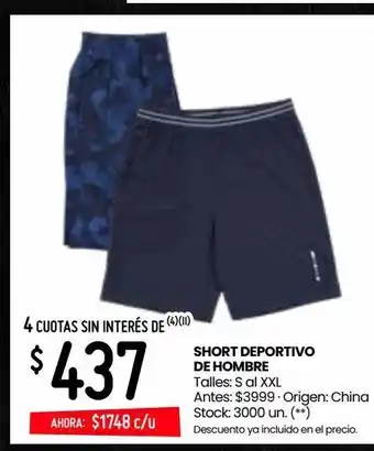Changomas Short deportivo de hombre oferta