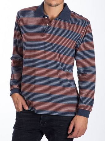 Polo jersey rayas manga larga