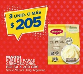 Carrefour Maxi Puré de papas maggi cremoso original x 200g oferta