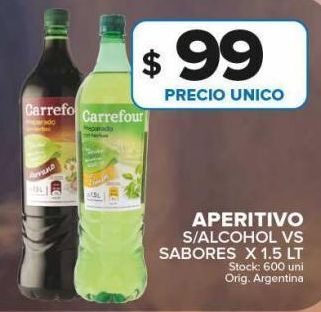 Carrefour Maxi Aperitivo s/alcohol vs sabores x 1,5l oferta