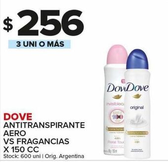 Carrefour Maxi Antitranspirante dove aero vs fragancias x 150g oferta