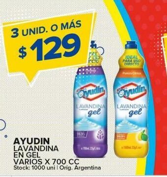 Carrefour Maxi Lavandina ayudin en gel 700cc oferta