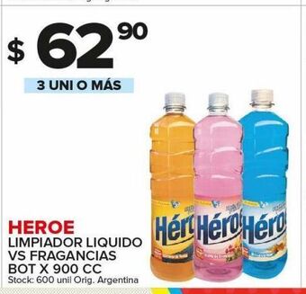 Carrefour Maxi Limpiador líquido heroe vs fragancias x 900cc oferta