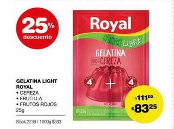 Atomo Conviene Gelatina Light Royal 25% Descuento oferta
