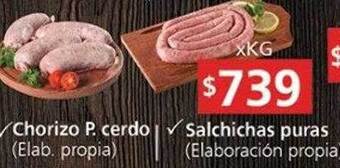 Supermercados Aiello Chorizo P Cerdo Salchichas Puras oferta