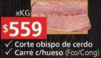 Supermercados Aiello Corte Obispo De Cerdo Carré C Hueso oferta