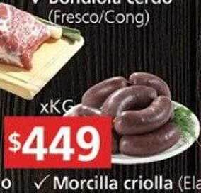 Supermercados Aiello Morcilla Criolla oferta