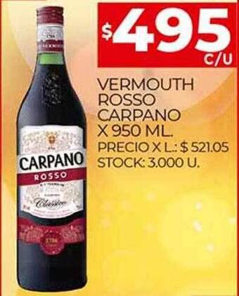 Supermercados DIA Vermouth Rosso Carpano oferta