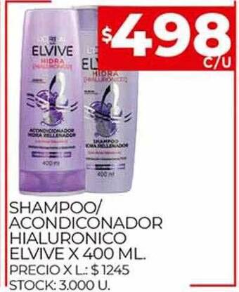 Supermercados DIA Shampoo Acondicionador Hialuronico Elvive oferta