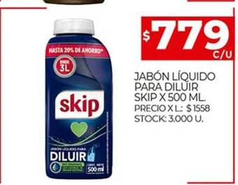 Supermercados DIA Jabón Líquido Para Diluir Skip oferta