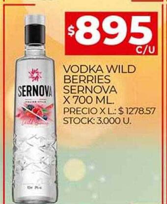Supermercados DIA Vodka Wild Berries Sernova oferta