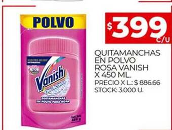 Supermercados DIA Quitamanchas En Polvo Rosa Vanish oferta